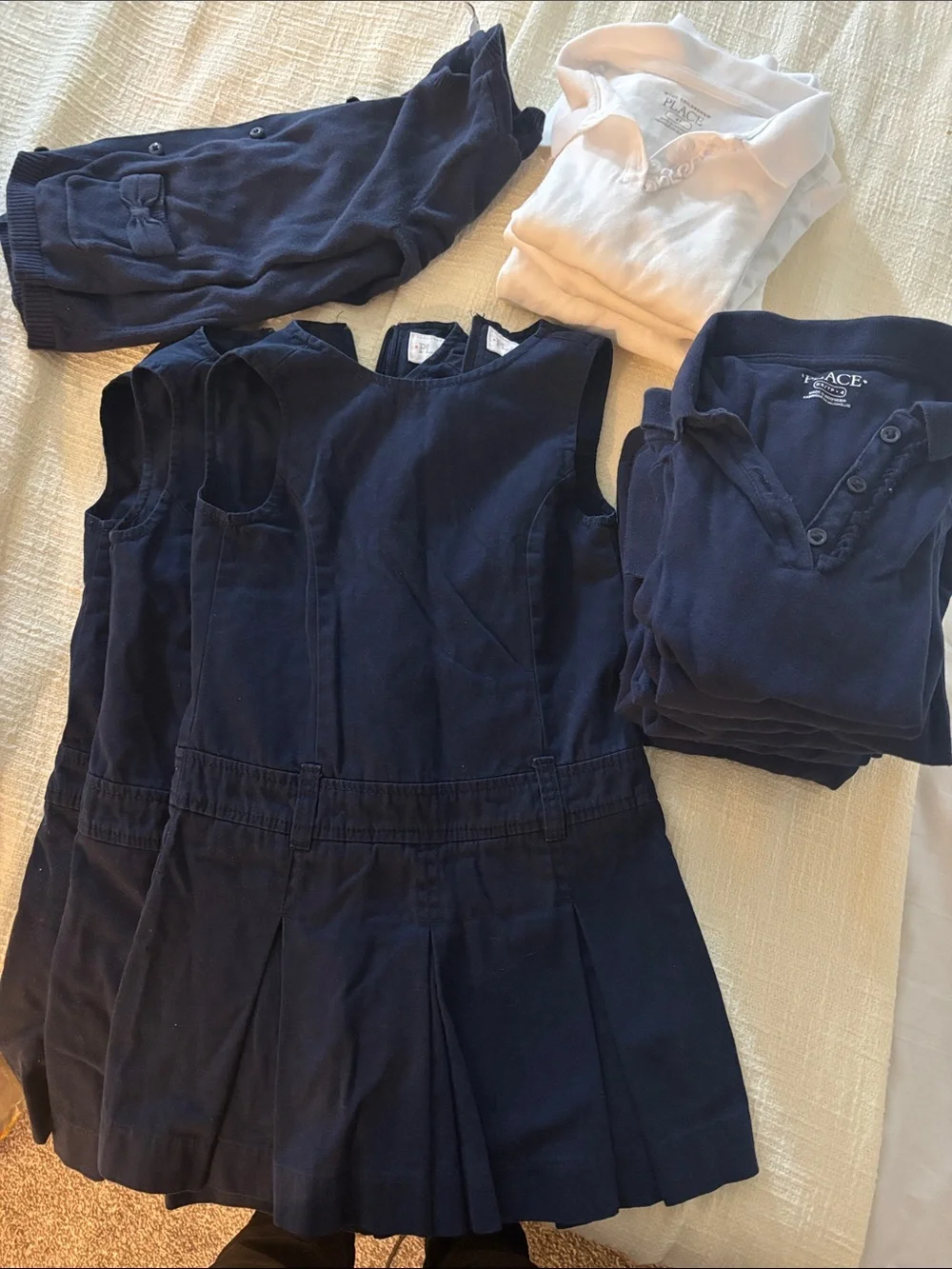4/4T Girls Navy and White School Uniform Lot